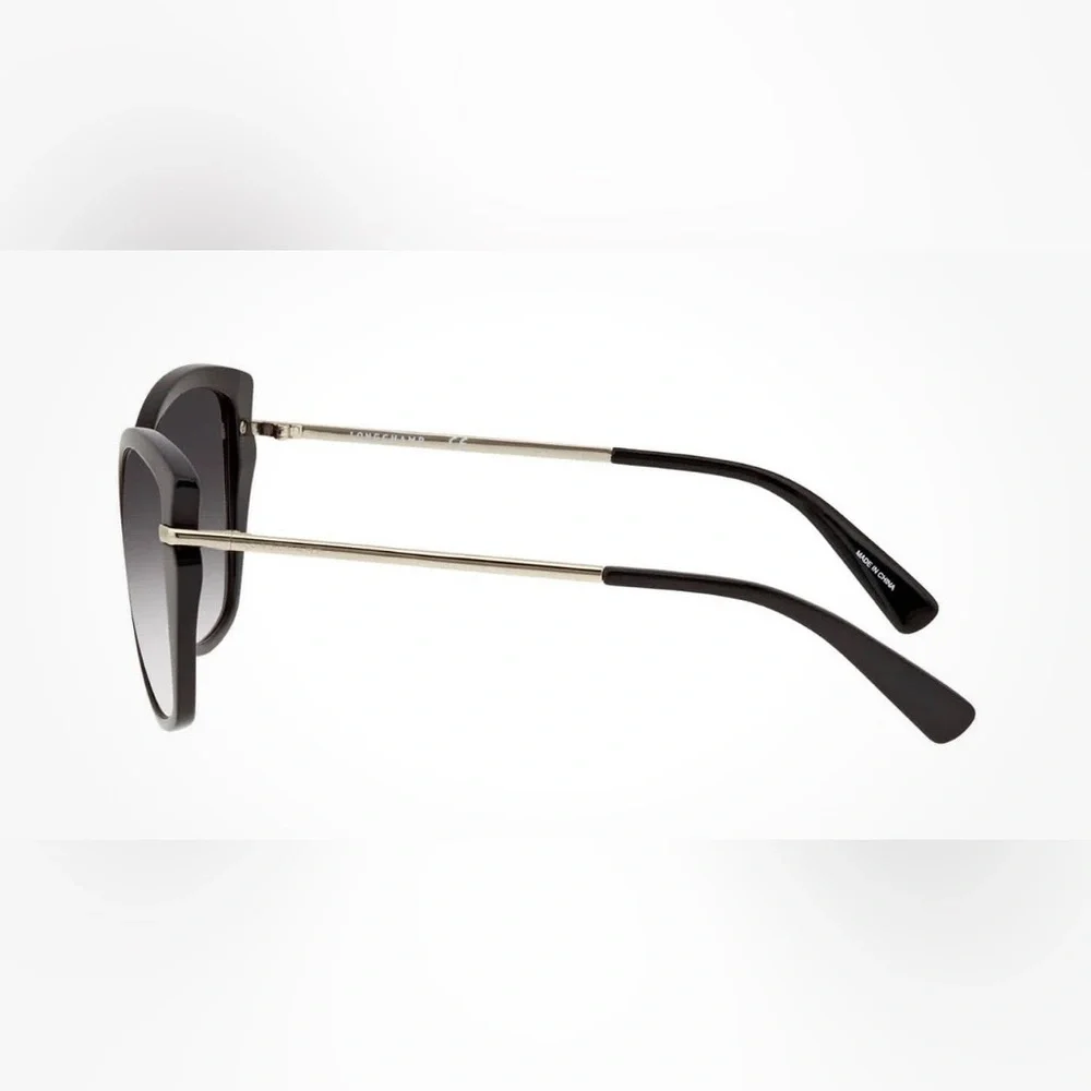 Longchamp 627S Black Cat-Eye Women's Sunglasses - Elegant Everyday Shades NIC